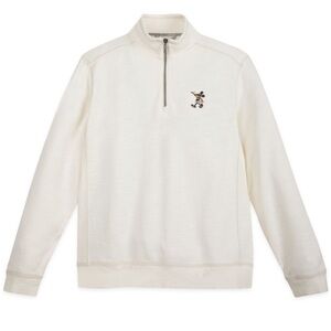 Tommy Bahama Mickey Mouse Bay Cream Half -Zip SweatShirt. XL / New